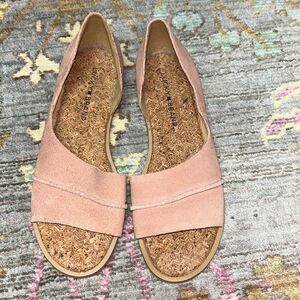 Lucky brand fentin blush suede flats sz 7